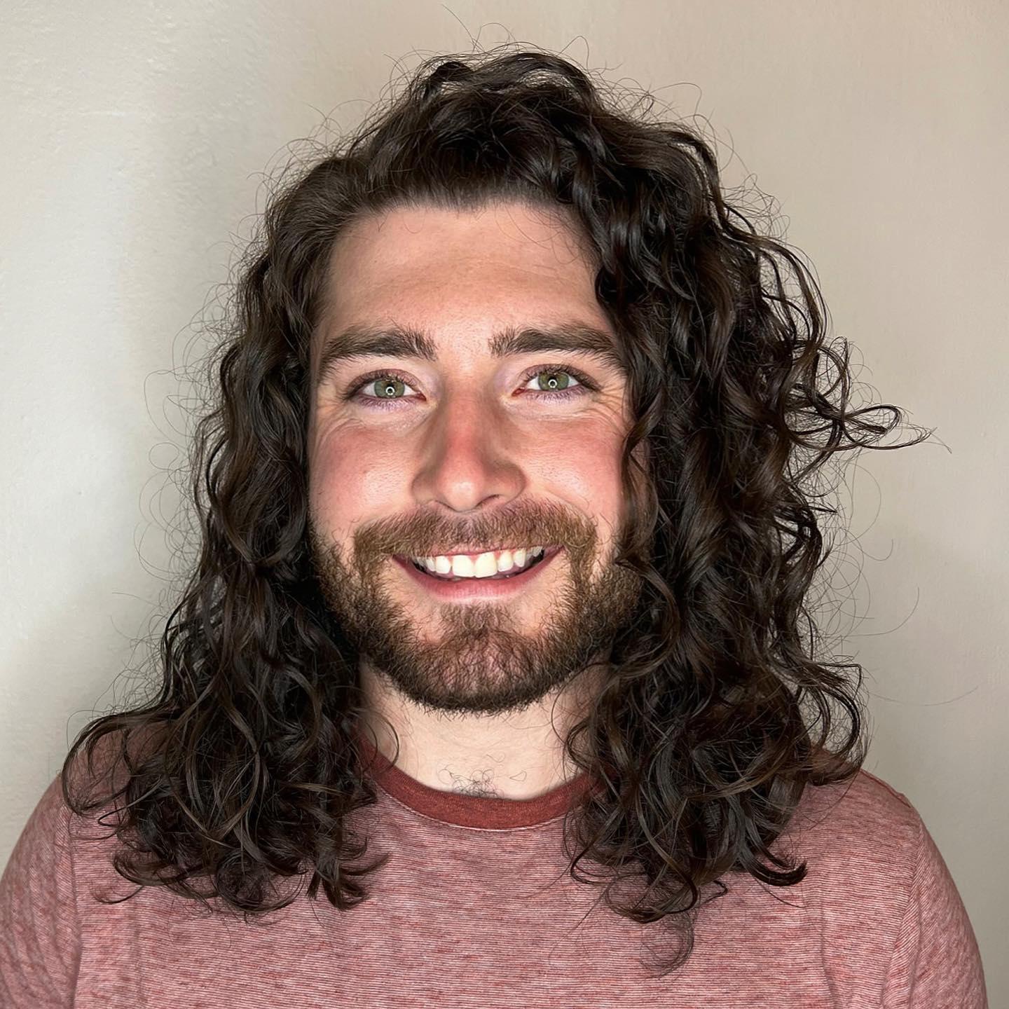 Long curly men's haircut inspiration