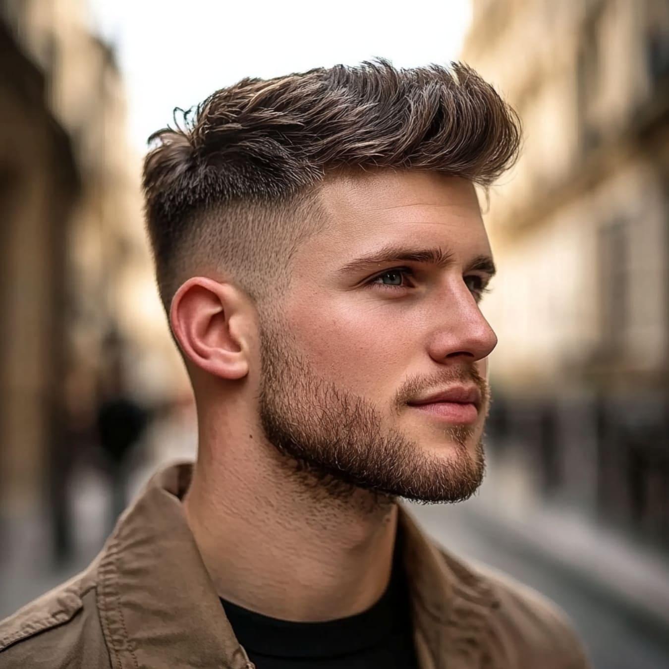 Textured quiff haircut inspiration